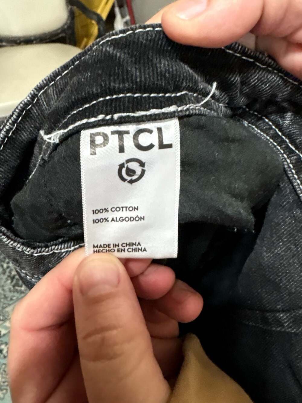 PTCL Ethikal Brand Black Washed Contrast Stitch Paneled Motorcycle Pants Size 30 - Picture 4 of 7
